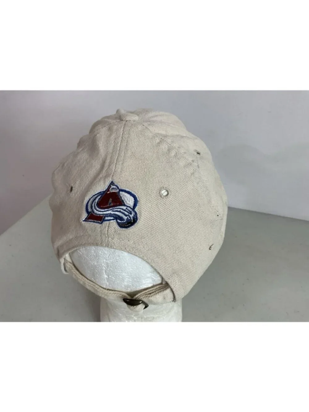 Vintage Tan Colorado Avalanche Hockey Cap Hat Made USA One Size